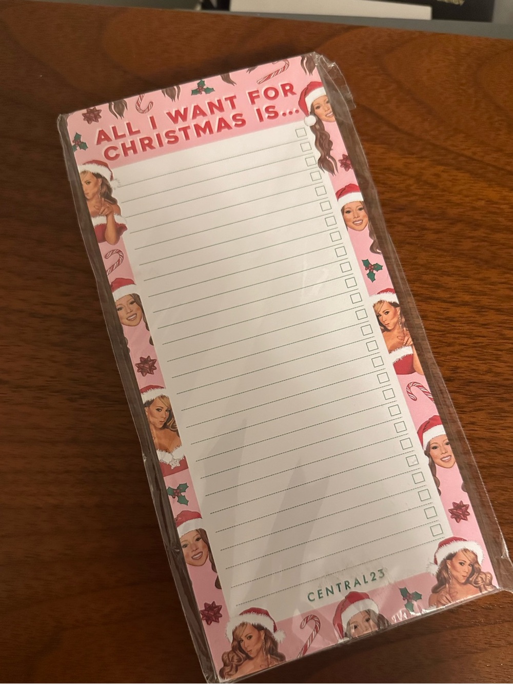 Central 23 | Mariah Carey “All I Want for Christmas is” Notepad